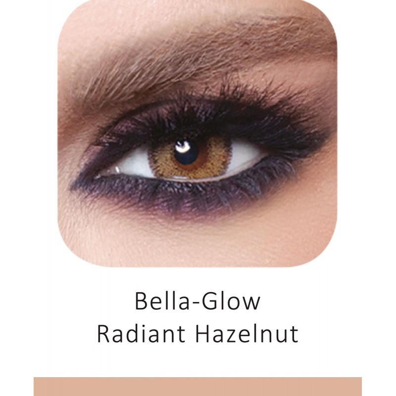 Bella color contact lens glow radiant hazelnut بندقي مشع منصة سلة