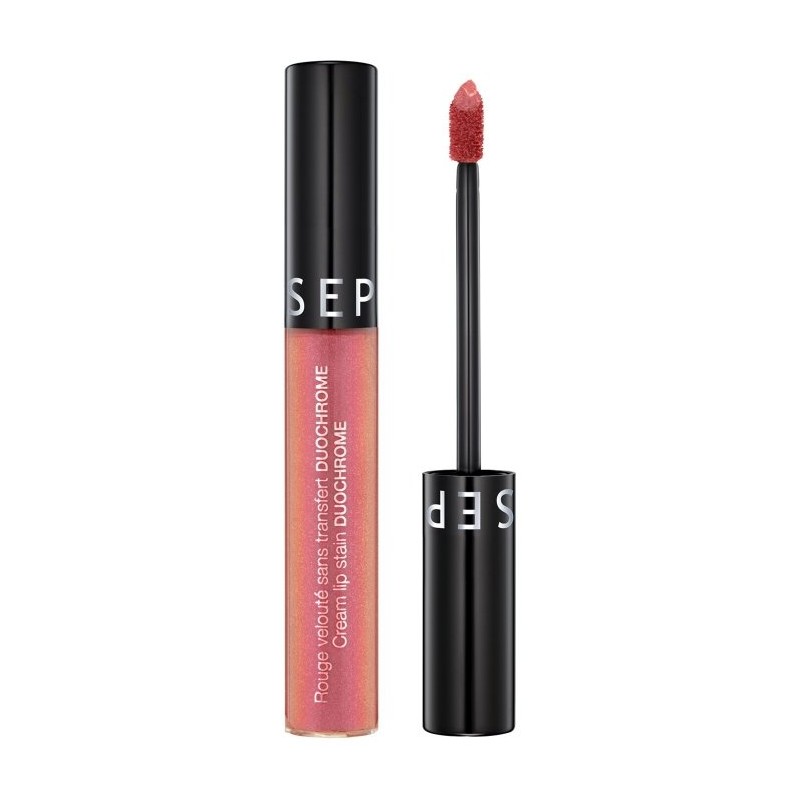 Sephora Cream Lip Stain Duochrome 125 Calamity Coral منصة سلة